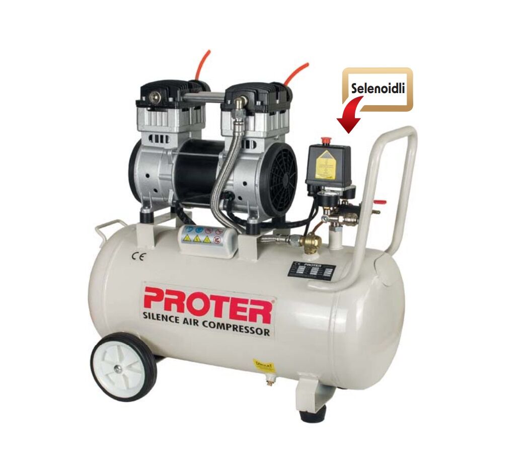 PROTER PR 52 S 50 LT 1.5 HP SESSİZ & YAĞSIZ HAVA KOMPRESÖRÜ