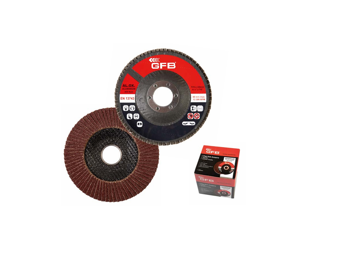 GFB ALÜMİNYUM FLAP DİSK ZIMPARA NK 40 115X22 MM