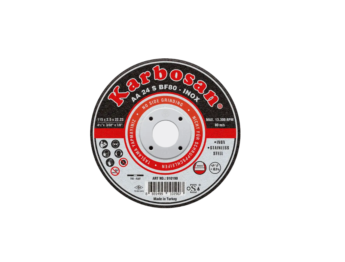 KARBOSAN 115X1.0X22.23 İNOX (PASLANMAZ ÇELİK)THİNLİNE KESME TAŞI 1 ADET
